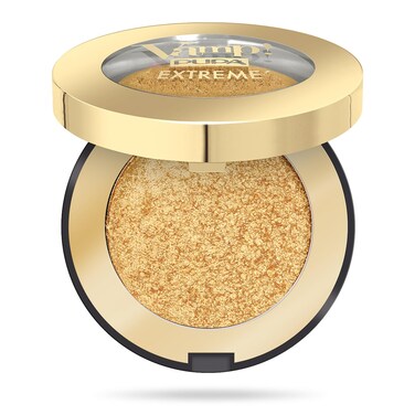 Pupa Milano Vamp! Extreme Eyeshadow 001 Extreme Gold - Creamy Powder Shadow With Intense, Metallic Finish - Create Stunning, Smokey, Shimmer Eye Looks - Blendable, High Pigment Formula - 0.088 oz
