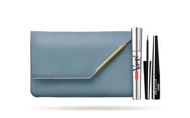 Pupa Milano Vamp! Mascara Waterproof And Made To Last Liner Set - Volume Mascara And Waterproof Eyeliner - Long Lasting Hold - Ultra Fine Brush And Bright Black Color - Clutch Bag - 3 Pc Mascara Kit