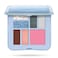 Pupa Milano Make-Up Palette S, 002 Light Blue, 0.28 oz - 7 Pan Eyeshadow Palette and Blush Palette with Matte, Shimmer Finish - Blendable Velvety Texture - Compact Travel-Friendly - Talc-Free Makeup