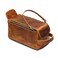 The Tannery Vintage Crazy Horse Full Grain Leather Toiletry Dopp Kit Bag Travel Make up Cosmetic Bag Big Leather Toiletry Bag for Unisex (Yellow Brown)