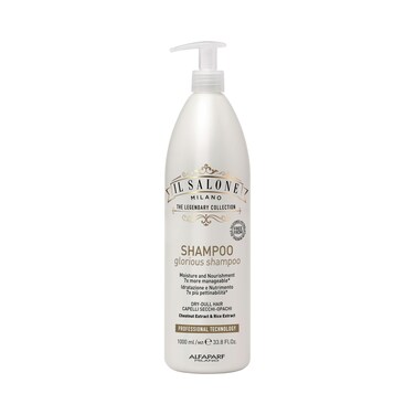 Il Salone Milano Professional Glorious Shampoo - Moisturizing Shampoo for Dull, Dry Hair - Delivers Renewed Vitality with Chestnut &amp; Rice Extract - Salon-Quality Hair Care (33.8 oz / 1000 ml)