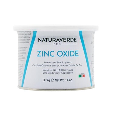 NaturaverdePro Zinc Oxide Soft Wax for Sensitive Skin, Body and Facial Hair Removal, Wax Hair Remover for Women, Sensitive Skin - 14oz