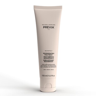 PREVIA Reconstruct Regenerating Hair Treatment for Damaged Hair Deep Conditioner with White Truffle Anti-Aging Sulfate-Free Vegan Hair Mask for Dry Brittle Hair Moisturizing 5.07 oz