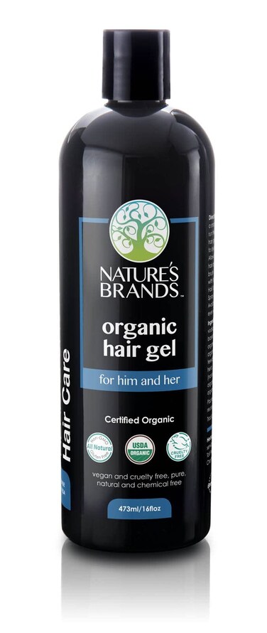 Hair Gel Organic by Herbal Choice Mari from Nature's Brands (16 Fl Oz Bottle) - No Toxic Synthetic Chemicals