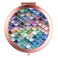 Rose Gold Travel Purse Mirror Compact Double Sides 2X &amp; 1x Magnification Hand Mirror Metal Round Bohemian Mirror for Women and Girls-Fish Scale