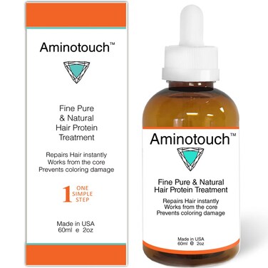 Aminotouch Natural Pure Protein Treatment - Collagen and Keratin Rescue Shot for Long Hair Growth, Damage Repair, Split Ends Prevention, and Hair Strengthening