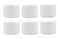 6PCS 250ml/8oz Refill White Plastic Makeup Cosmetic Container with Dome Screw Lid and PP Liner Travel Sample Packing Storage Holder Case Eye Shadow Cream Lotion Lip Balm Dispenser DIY Beauty Tool
