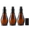 3PCS 30ml/1oz Refillable Amber Glass Sprayer Bottles Cosmetic Containers with Black Atomiser Sprays and Anti-Dust Cap For Essential Oil/Aromatherapy Perfume Bottles Sold Empty