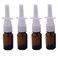 4PCS 10ML Empty Refillable Amber Glass Nasal Spray Bottle Pump Sprayers Container for Nasal Irrigation Spray Saline Water Applications