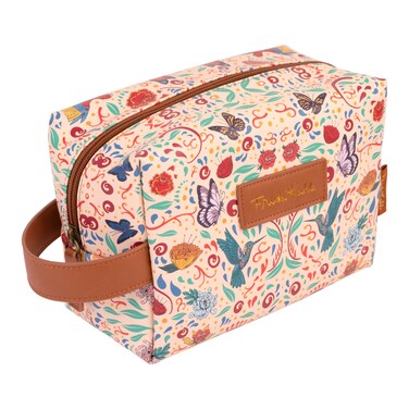 Grupo Erik Frida Kahlo Cosmetic Case   Flower Hanging Toiletry Bag, Waterproof PU Case, Travel Makeup Bag, Travel Toiletry Bag, Frida Kahlo Bag