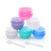 Cosywell Small Plastic Travel Jars for Creams - TSA Approved Refillable Cosmetic Containers - Leak-proof Travel Size Containers with Lid for Lotion, Makeup, Cosmetics - 6 Pieces