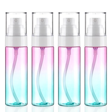 Fine Mist Spray Bottle Plastic Spray Bottles 3.4oz/100ml 2Pack Makeup Setting Spray Bottle TSA Approved Empty Cosmetic Refillable Travel Bottle Containers Sprayer for Water,Perfume,Essential