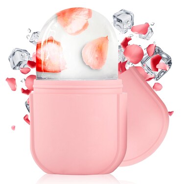 Ice Face Roller Massager for Face, Eyes, and Neck - Reusable Silicone Ice Cube Mold for Natural Skin Care, De-Puff Eye Bags, Reduce Migraine Pain   Facial Beauty Ice Roller