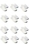 CHOCHILI 12 Pairs Fabric Packed Disposable Hotel Slippers for Airbnb Spa Salon Party Wedding Guests - Fits up to Adult US Men Size 10 &amp; Women Size 11, White