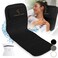Full-Body Bath Pillow (17'' x 49'') - Bathtub Cushion with Headrest Supports Neck, Back and Legs - Free Hanging Hooks for Fast Drying Over Tub - Includes Washing and Travel Bags - Black