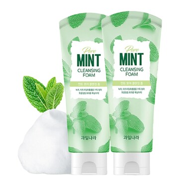 Mint Pore Korean Face Wash Cleansing Foam (Renewal), Korean Facial Cleanser Refresh Acne Prone Skin 130g/4.58oz Kwailnara (2 Pack)
