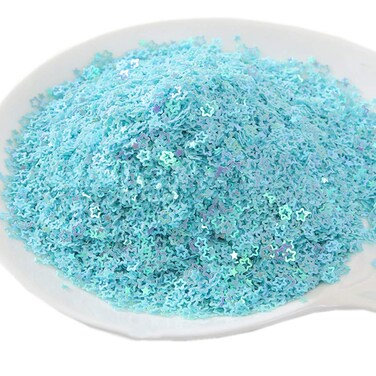 100g Glitter Hollow Star Confetti Sequins Flat PVC Paillettes for Scrapbook Embellishment Cardmaking Jewelry Making Nail Polish Wedding Birthday Party Decorartions (Sky Blue)