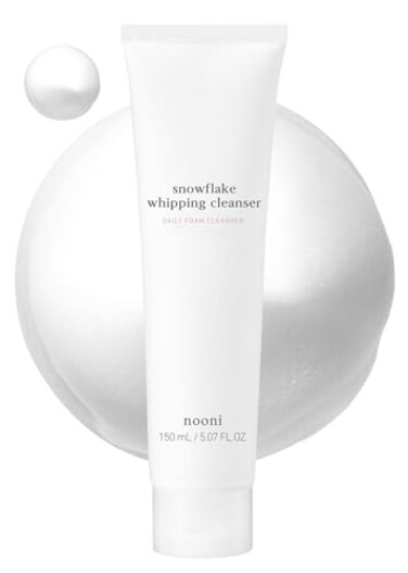 NOONI Face Cleansing - Snowflake Whipping Cleanser   Korean Glass Skin Care, Kbeauty, Facial Wash, Remove Impurities, Purigying, Vegan Whipped Cream, Moisturizing, Sensitive Skin, 5.07 FL Oz