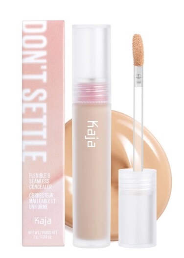 KAJA Liquid Concealer - Don't Settle 05 Fortune Cookie   with Aqua Ceramide, Hydrating, Buildable, Lightweight, Seamless Coverage, Dark Circles Cover Up, Under Eye, Dark Spot Corrector, 0.21 Oz