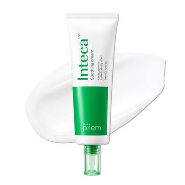 MAKE P:REM INTECA Soothing Cream, 2.9x Faster Absorbing &amp; Calming Effect, Advanced Centella Extract for Sensitive Skin, EVE VEGAN, Korean Skin Care (2.70 fl.oz., 80ml)