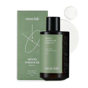 Mood Enhancer Serenity Face &amp; Body Oil 2.7 fl.oz. (80ml) - Vegan Aromatherapy, Basil &amp; Hinoki Scent, Hinoki Oil, Hydrating Facial, Body Oil for Nourishing, Glowy Skin, Gua Sha Oil