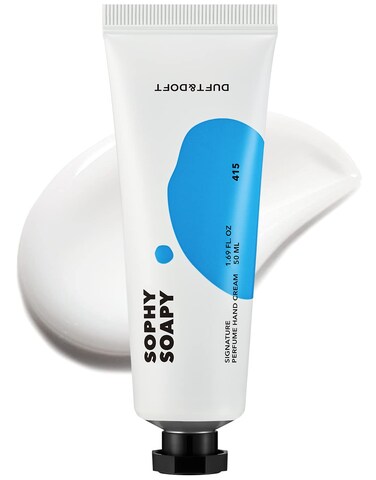 DUFT&amp;DOFT Sophy Soapy Signature Perufume Nourishing Hand Cream, Non-greasy, Refreshing Hydration, Shea Butter, Vitamin E, Feel-Good Fragrance &ndash; 1.69 oz.