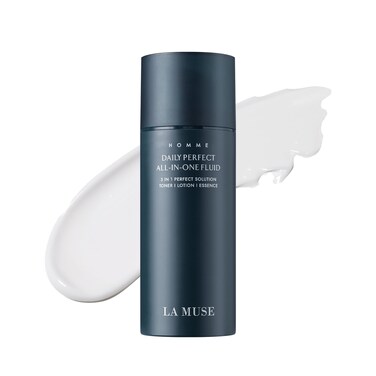 LA MUSE Homme Daily All-in-One Moisturizer for Men   Reduces Fine Lines with Niacinamide   Hydrating, Radiant Men's Facial Lotion   Lightweight, Non-Greasy After-Shave Lotion for Oily, Sensitive Skin