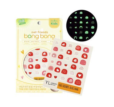 Premium Nail Wraps for Kids, Glow in The Dark Nail Stickers Kids Includes 30 Non-Toxic Nail Polish Stickers with Patented Micro Holes for Safe, Healthy Nails