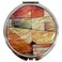 Portable Makeup Compact Double Magnifying Mirror Cosmestic Foldable Pocket Style Unique Mother of Pearl Design (Patchwork)