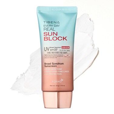 Every Day Real Sun Block, Mineral sunscreen Broad Spectrum SPF 37, Korean Sunscreen for Face, No White Cast, 50g 1.76oz