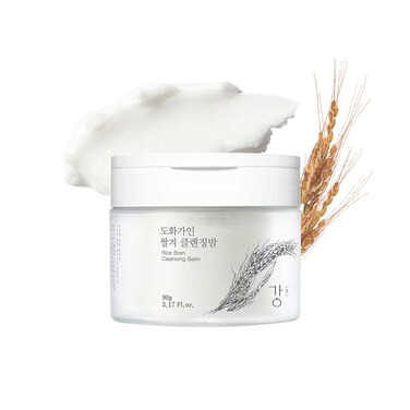 Korean Cleansing Balm with Rice Scent (Milky Sherbet Texture) &ndash; Gentle Makeup Remover, Removes Waterproof Makeup and Facial Oil, Includes Hygienic Mini Spatula