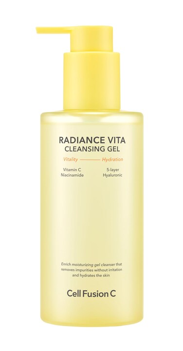 Cell Fusion C Radiance Vita Cleansing Gel, Vitamin C + BHA + 5 Hyaluronic Acids - Gel to Foam Daily Face Wash, Brightens &amp; Exfoliates, 6.76 fl.oz / 200ml - skincare for face