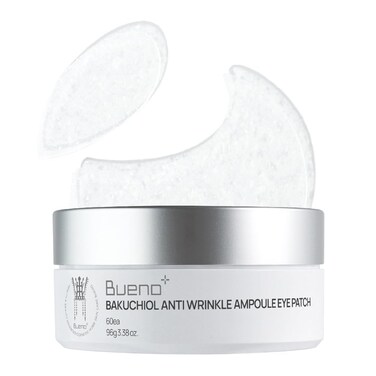 Bakuchiol Anti-Wrinkle Ampoule Eye Patch, 60 Patches, Under Eye Patches for Puffy Eyes and Dark Circles with Bakuchiol and Retinol, Korean Skin Care