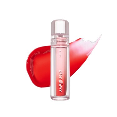 ETUDE Over Glowy Tint #3 DDORI Apple Red   Non-Sticky Vegan Lip Tint   Moisturized &amp; Long-lasting Lip Gloss   Daily Lippies for Dry Lips, Korean Makeup, K-beauty, Perfect for Gift