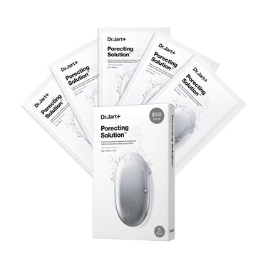Dr.Jart+ Dermask Porecting Solution Face Mask for Reducing Oil and Pore Tightening   Bubbling Charcoal Korean Face Mask   Korean Skin Care