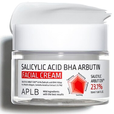 APLB Salicylic Acid BHA Arbutin Facial Cream   SALICYLIC ARBUT CEN&trade; 23.1% 1.86 FL.OZ/Korean Skincare, Deep hydration, Acne &amp; Pore care, Revitalize for gentle and improve skin texture