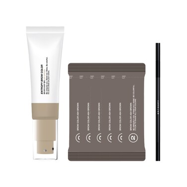 ENTROPY MAKEUP Brow Color #Ash Brown - Long-Lasting Eyebrow Tinting Kit for Natural-Looking Brows, Up to 4 Weeks, Nourishing Aloe Vera &amp; Moringa Extract, 6 Applications, Easy-to-Use