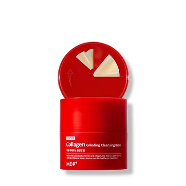 MDP+ RED LACTO COLLAGEN GRINDING CLEANSING BALM, Pore Cleansing, Hydrating, 1.69 oz/50ml, Pore Tightening, Travel Cleanser