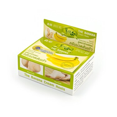 Foot cracking cream Cracked heel massage cream, Banana formula, 30 g. 1pcs.For smooth, soft and moist heel skin Foot spa Deodorize feet as well (A natural product with a relaxing scent)