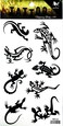 NipitShop 1 Sheet Black Lizard Gekko Salamander Women Body Tattoo Sticker For Men Fake Waterproof Temporary Tattoo New Designs Body