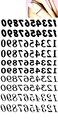 Black Letter Number 0-9 Temporary Tattoos Waterproof Transfer Tattoo Sticker Quote Realistic For Men Women Design Decorations Sexy Body Fake
