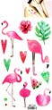 Pink Flamingo Tattoo Fake Waterproof Temporary Tattoos For Men Women Decorations Body Neck Chest Shoulder Legs Arm Back Patterned Flamingo Bird Cartoon 3D Tattoo