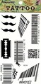 Razor Blade Barcodes Tattoos Style Fashion Temporary Waterproof Tattoo For Men Women Design Decorations Body Neck Chest Shoulder Legs Arm Back Arts Painting Cartoon