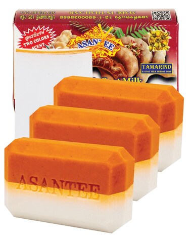 ASANTEE TAMARIND &amp; GOAT MILK HERBAL SOAP 125 G. (Pack of 3)