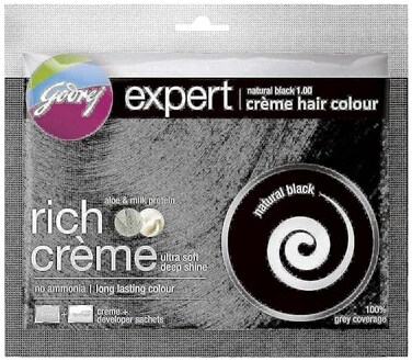 Godrej Expert Creme Hair Colour Natural Black 20G+20Ml