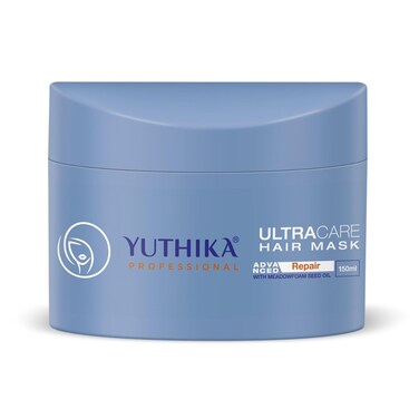 Yuthika Professional UltraCare Hair Mask for Damaged Curly &amp; Frizzy Tangled Hair Advanced Repair Formula Support Hair Growth, Scalp Hydration for Longer, Thicker, Fuller Hair for Men &amp; Women - 150 ml