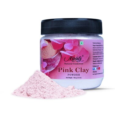 100% Pink Clay Powder   (100 gms) Pink Clay Mask for Face   Hydrating &amp; Exfoliating Face Mask   Perfect for Natural DIY Skin Cleansers, Masks &amp; Scrubs   Pink Clay Face Masks Skincare