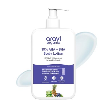 10% AHA + 1% BHA Exfoliating Body Lotion - Glycolic &amp; Lactic Acid Body Lotion with Niacinamide - Smooths Rough &amp; Bumpy Skin with Anti-Aging - 6.76 Fl Oz / 200ml