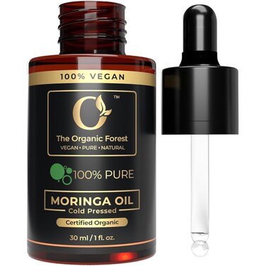 USDA Organic Moringa Oil - Cold-Pressed, Pure &amp; Natural, Carrier Oil for Essential Oils Mixing, Skin, Hair, Face - Moringa Seed Oil - Aceite de Moringa Organico