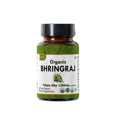 BHRINGRAJ 120 Tablets   Eclipta Alba (Bhringraj)   Organic and Natural   Ayurvedic Hair Care   Vegan and USDA Certified 120tab